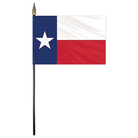 Global Flags Unlimited Texas Stick Flag 4"x6" E Gloss 200638